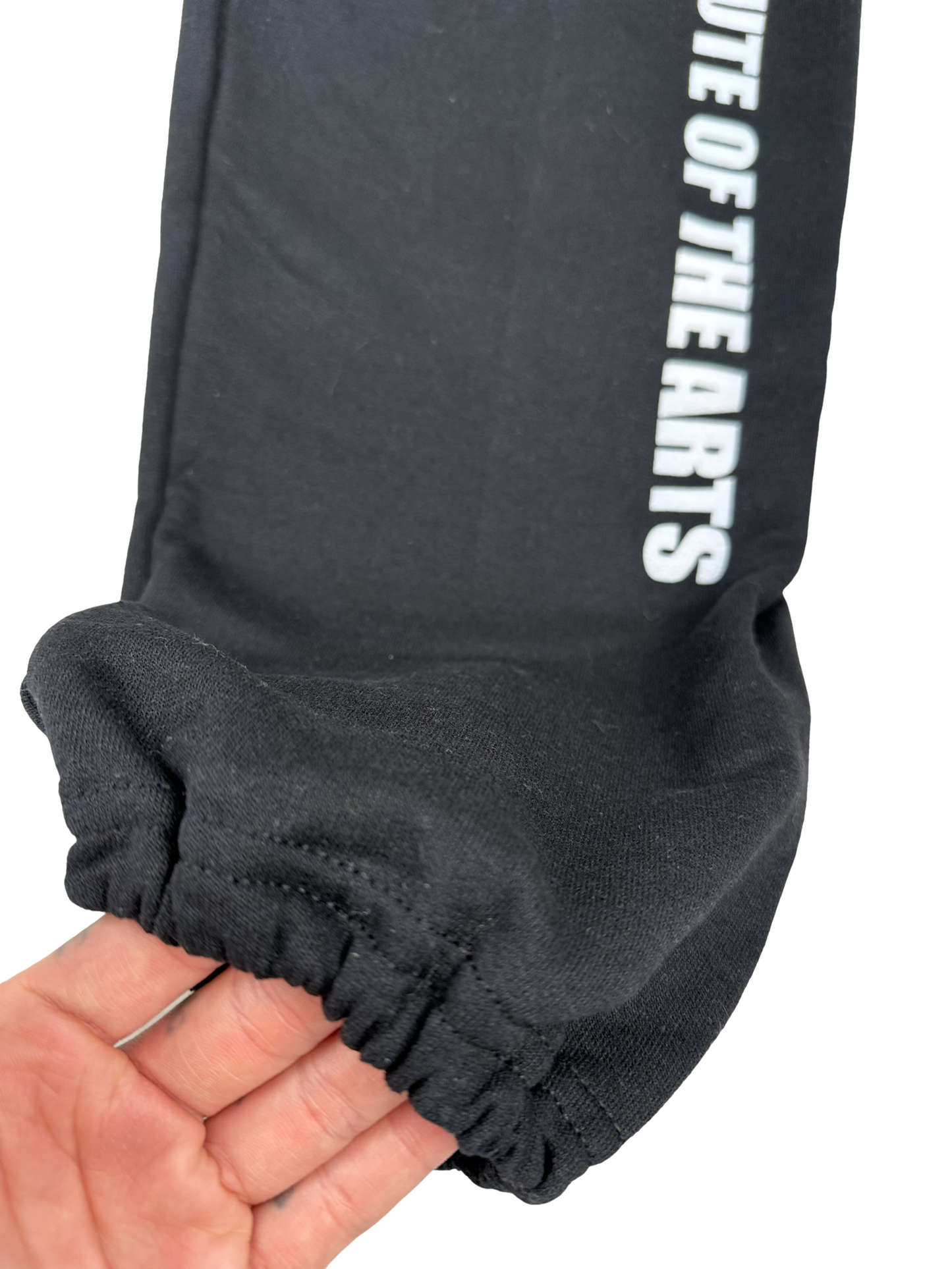 Black/White Closed Ankle Sweats